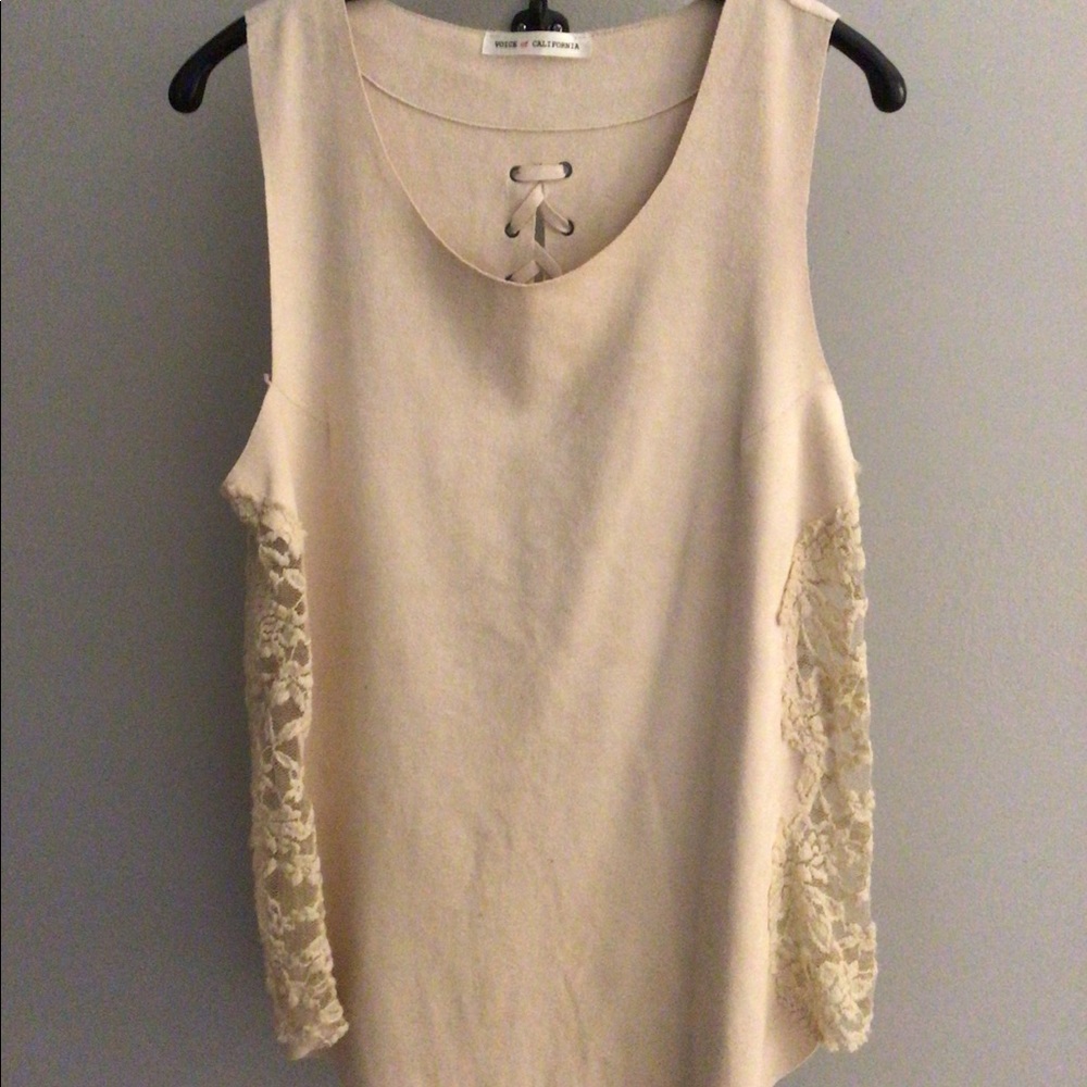 Suede look top
